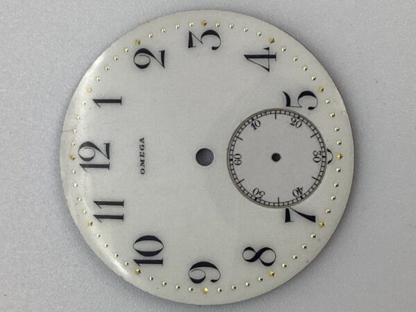 Original Omega Taschenuhr Zifferblatt Emaille
